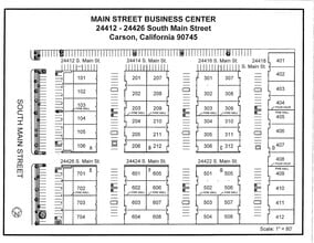 24418 S Main St, Carson, CA à louer Plan de site- Image 2 de 7