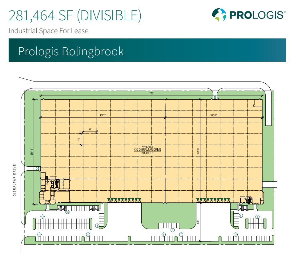 430 Gibraltar Dr, Bolingbrook, IL for lease Site Plan- Image 1 of 1