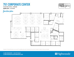 701 Corporate Center Dr, Raleigh, NC à louer Plan d’étage- Image 1 de 2