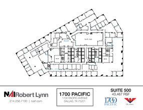 1700 Pacific Ave, Dallas, TX à louer Plan d  tage- Image 1 de 1