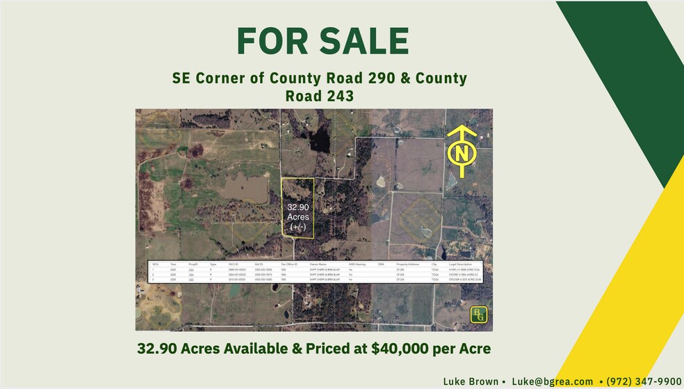 County Road 290, Collinsville, TX à vendre - Photo principale - Image 1 de 3