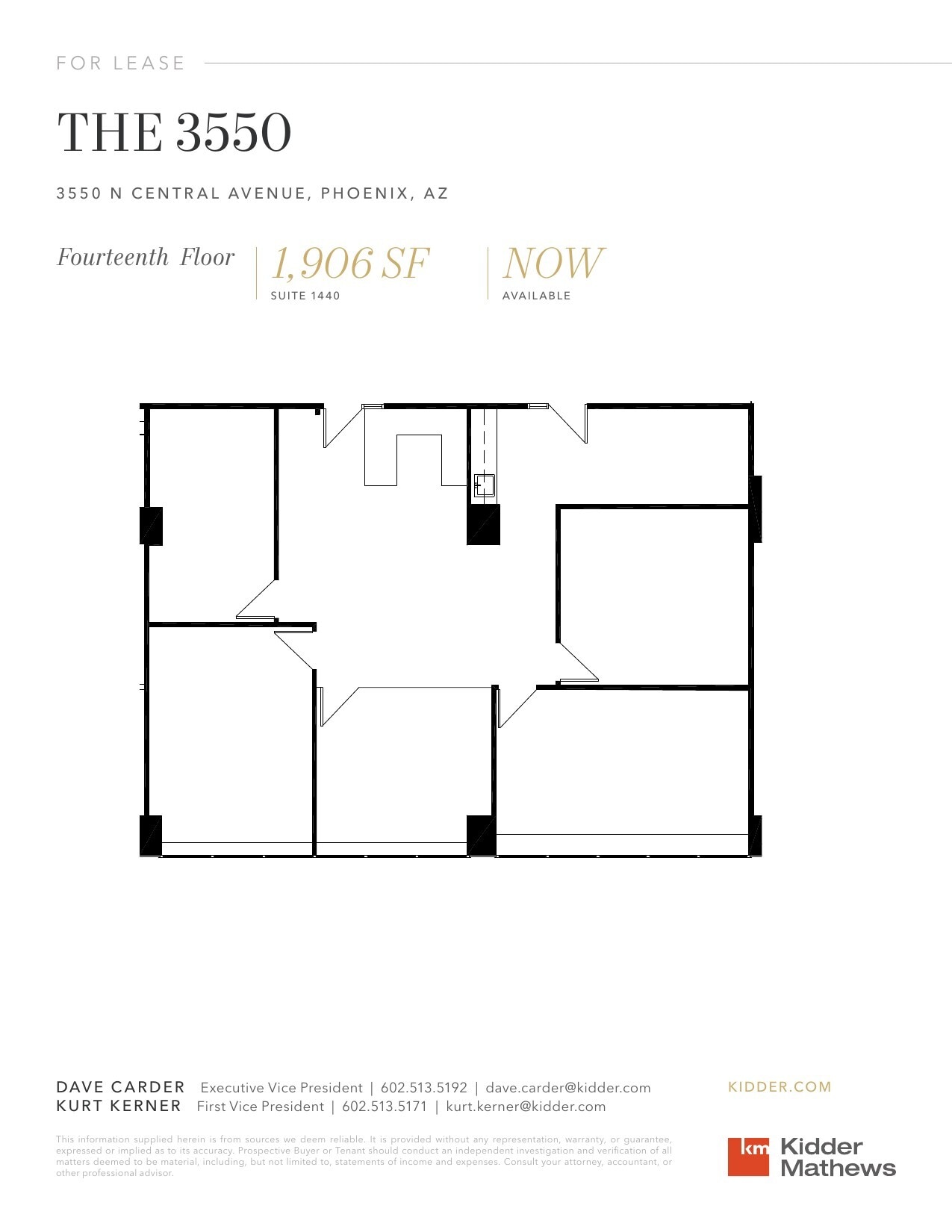 3550 N Central Ave, Phoenix, AZ à louer Plan d’étage- Image 1 de 1