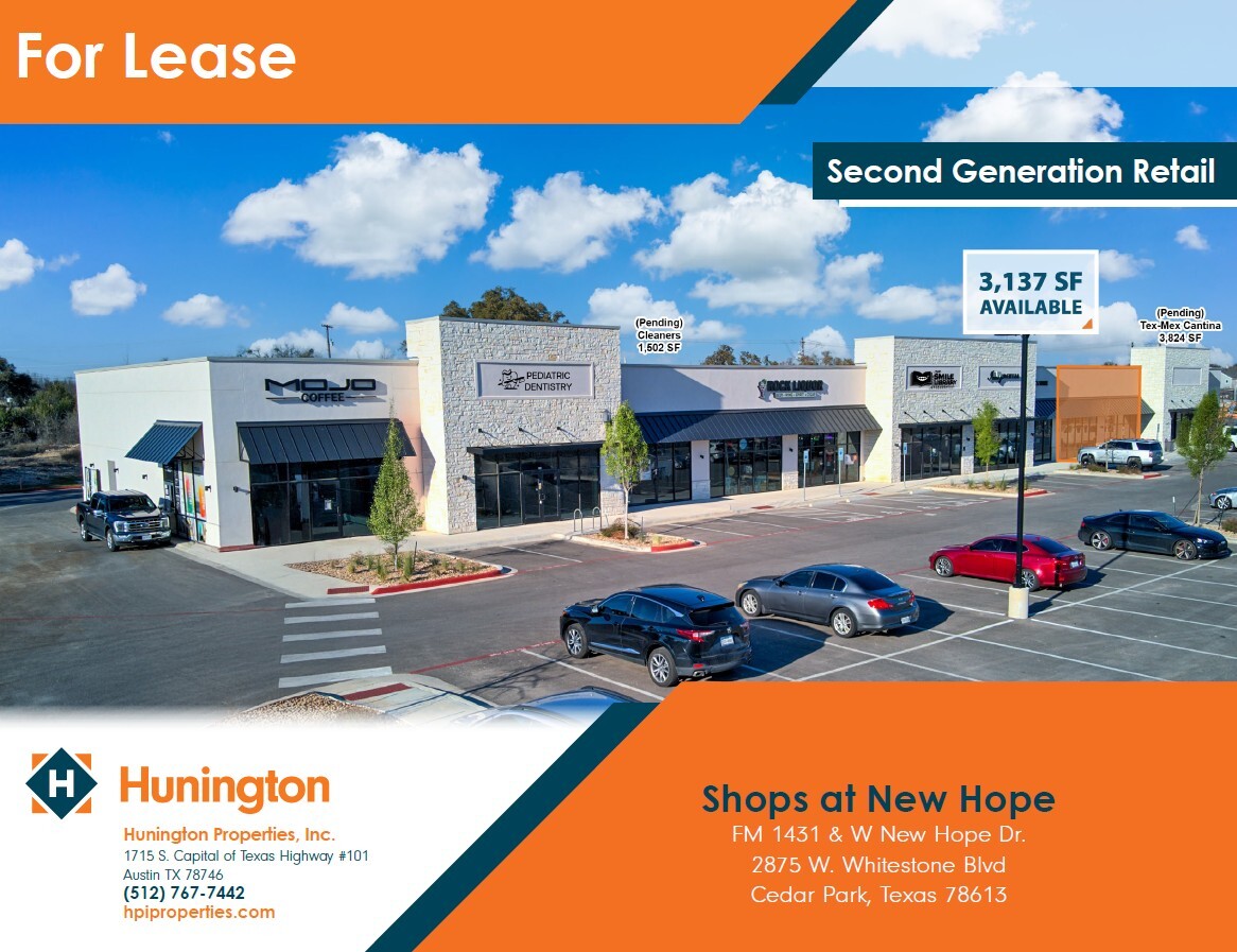 FM 1431 & W. New Hope Dr, Cedar Park, TX for lease Primary Photo- Image 1 of 2