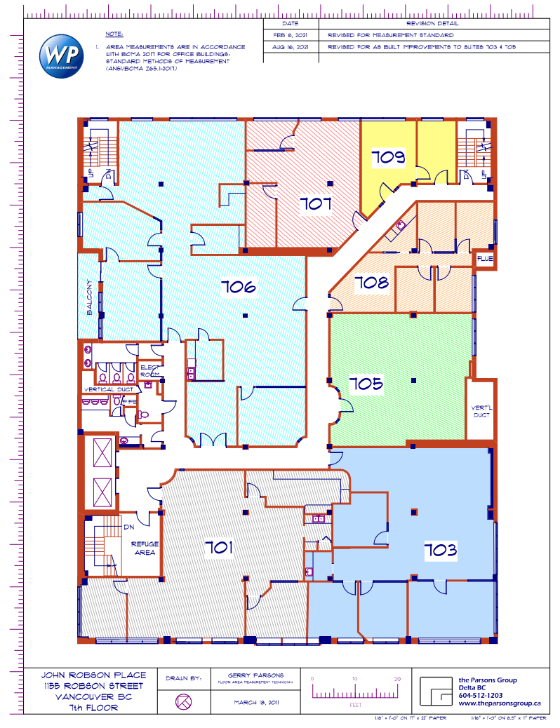 1145-1155 Robson St, Vancouver, BC for lease Floor Plan- Image 1 of 1