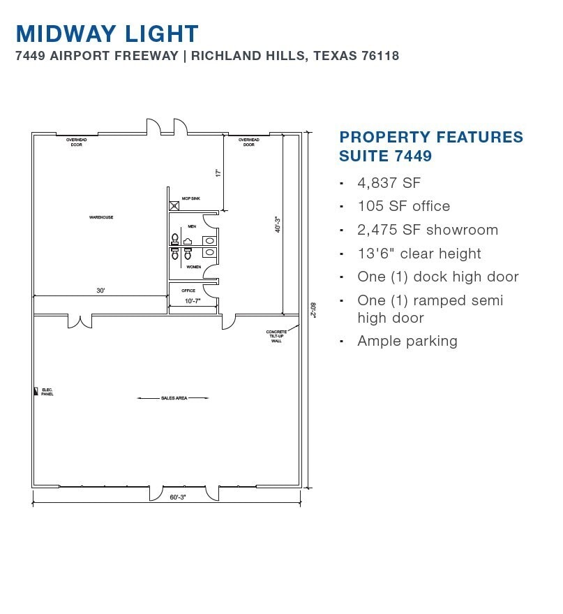 7450-7470 Dogwood Park, Richland Hills, TX for lease Floor Plan- Image 1 of 1