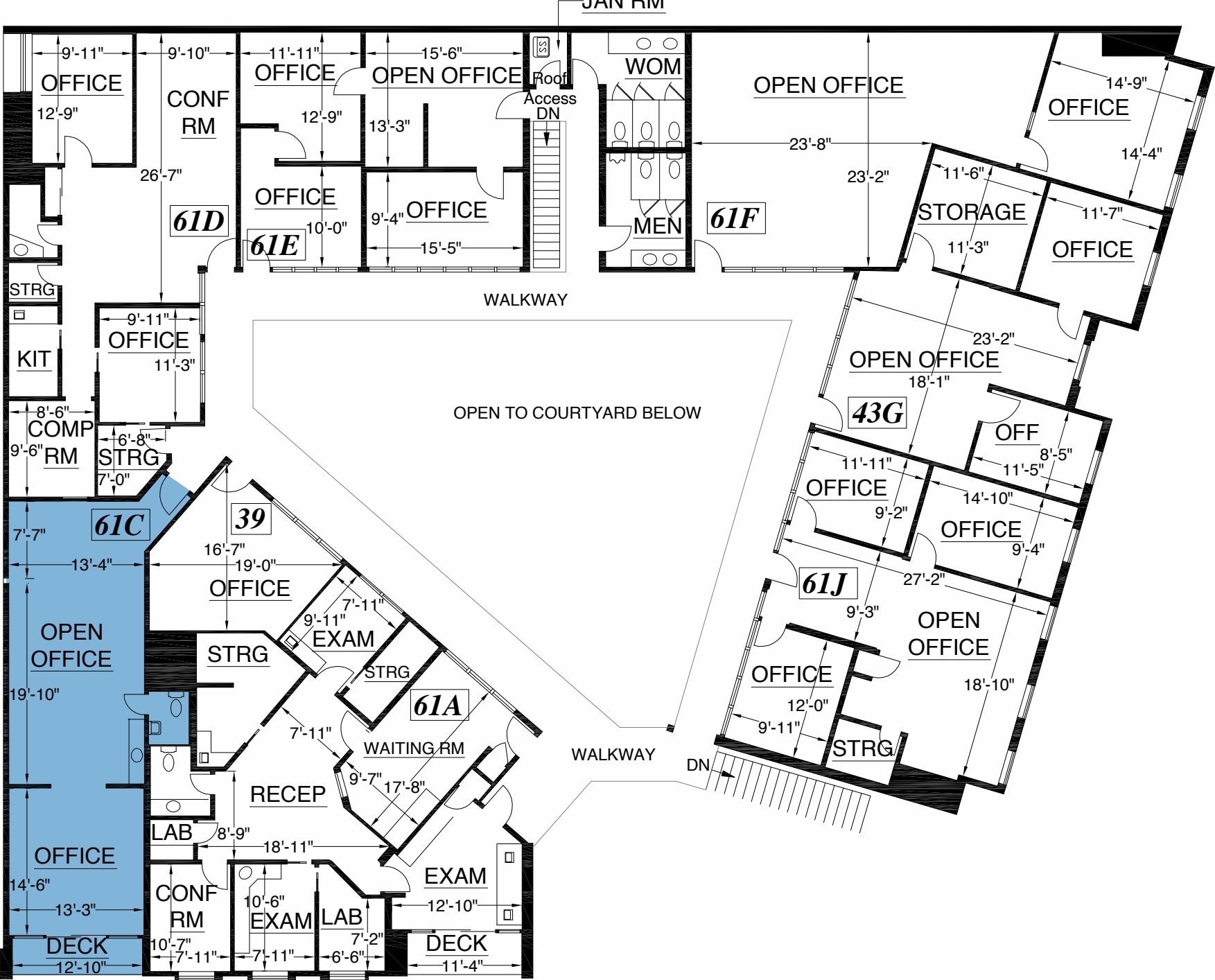23-61 Avenida de Orinda, Orinda, CA for lease Floor Plan- Image 1 of 7