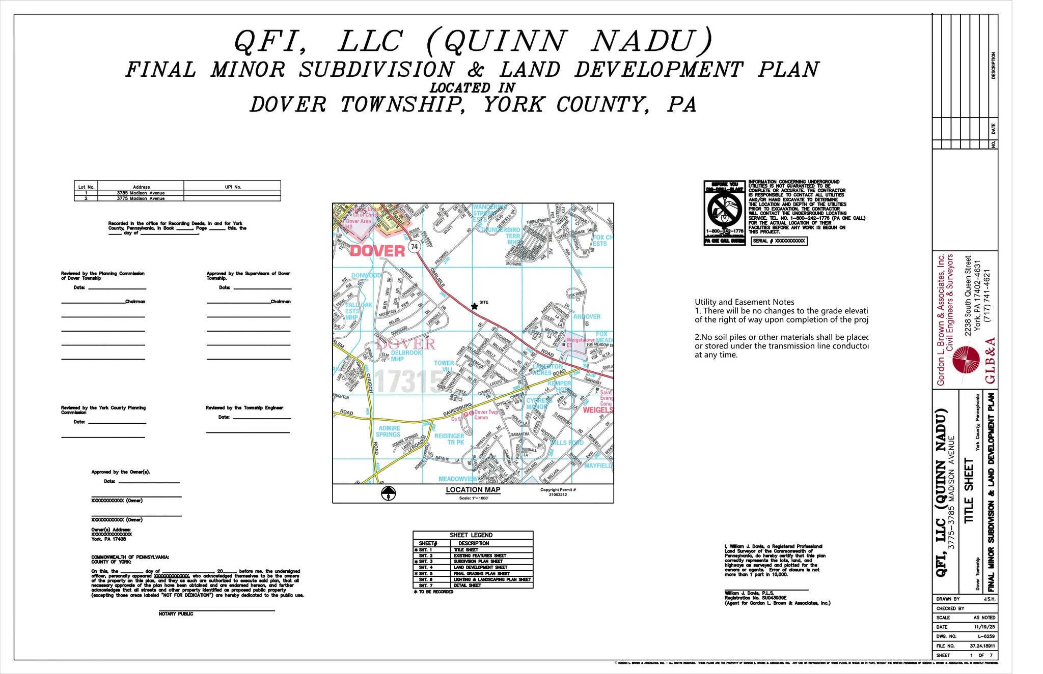 3785 Madison Ave, Dover, PA à louer Plan de site- Image 1 de 1