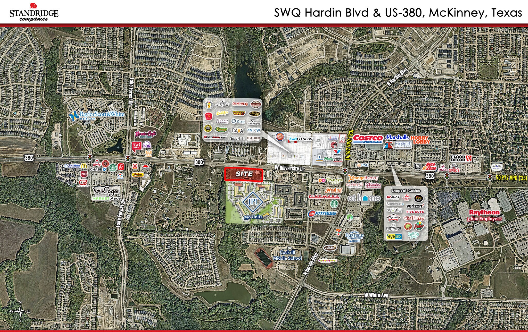 SWQ US-380 & Bois D'Arc, McKinney, TX à vendre Aérien- Image 1 de 2