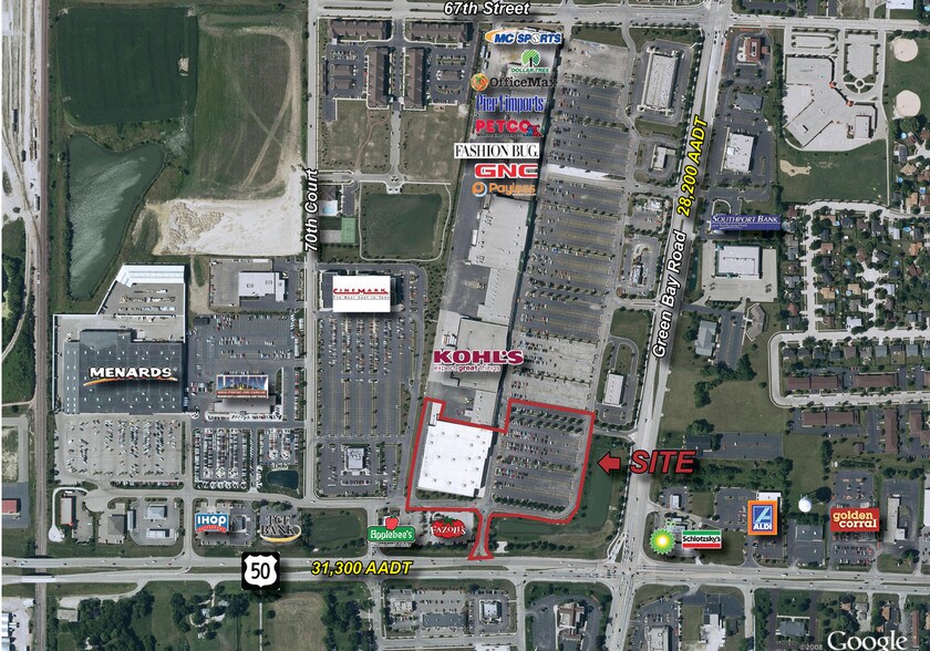 7450 Green Bay Rd, Kenosha, WI à louer - Aérien - Image 2 de 7
