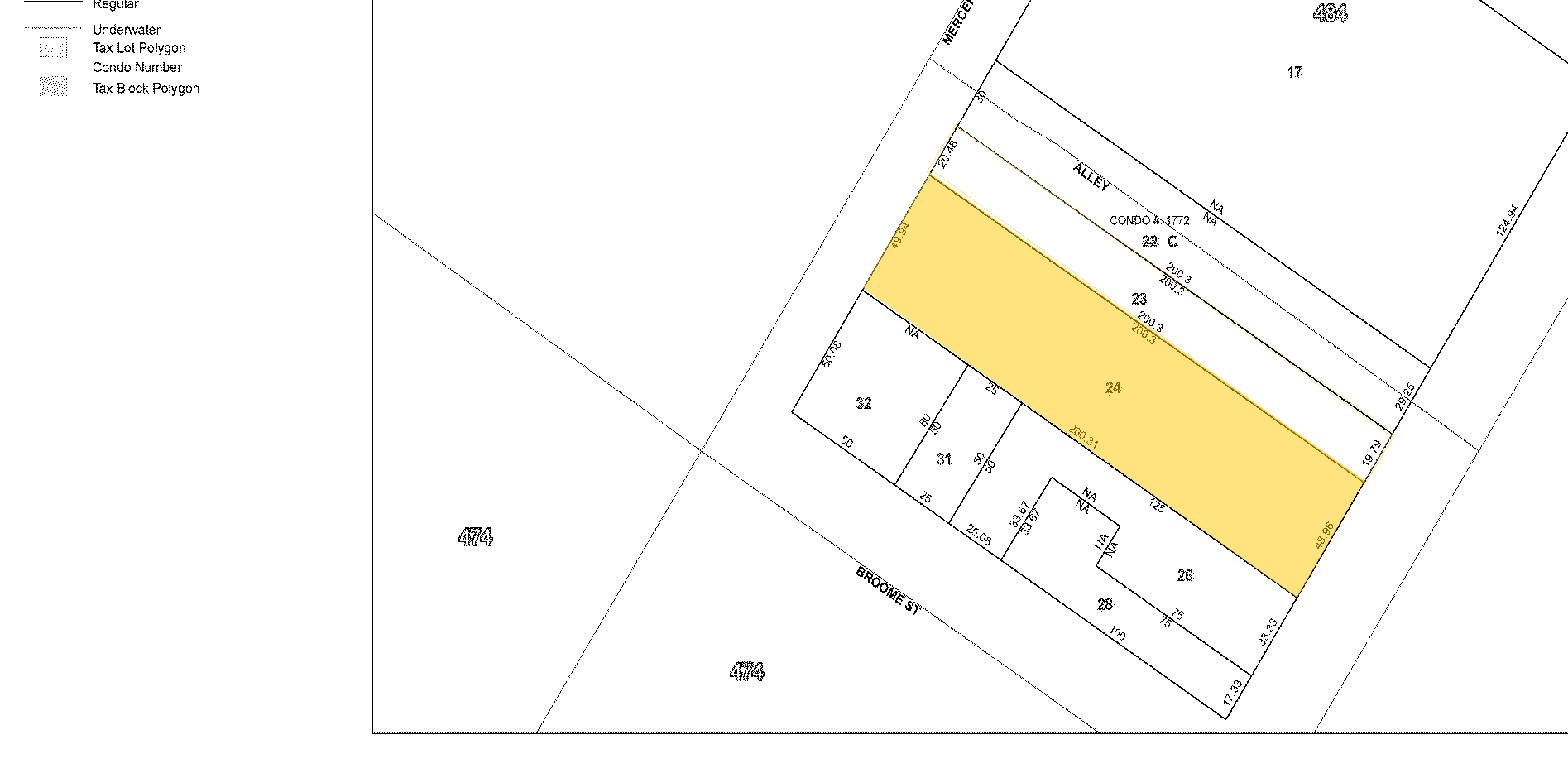 66-68 Mercer St, New York, NY à vendre Plan cadastral- Image 1 de 1