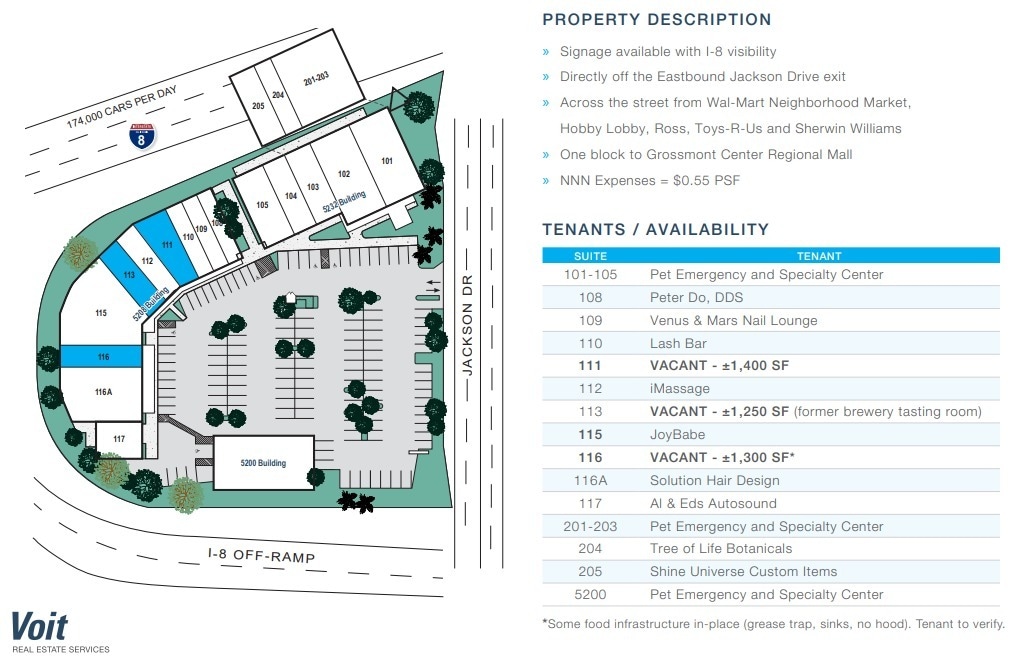 5202-5230 Jackson Dr, La Mesa, CA for lease Site Plan- Image 1 of 1