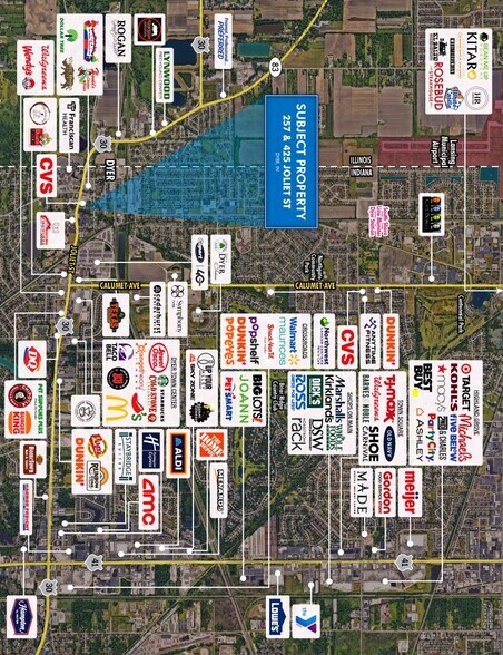 425 Joliet St, Dyer, IN à louer - Aérien - Image 3 de 15