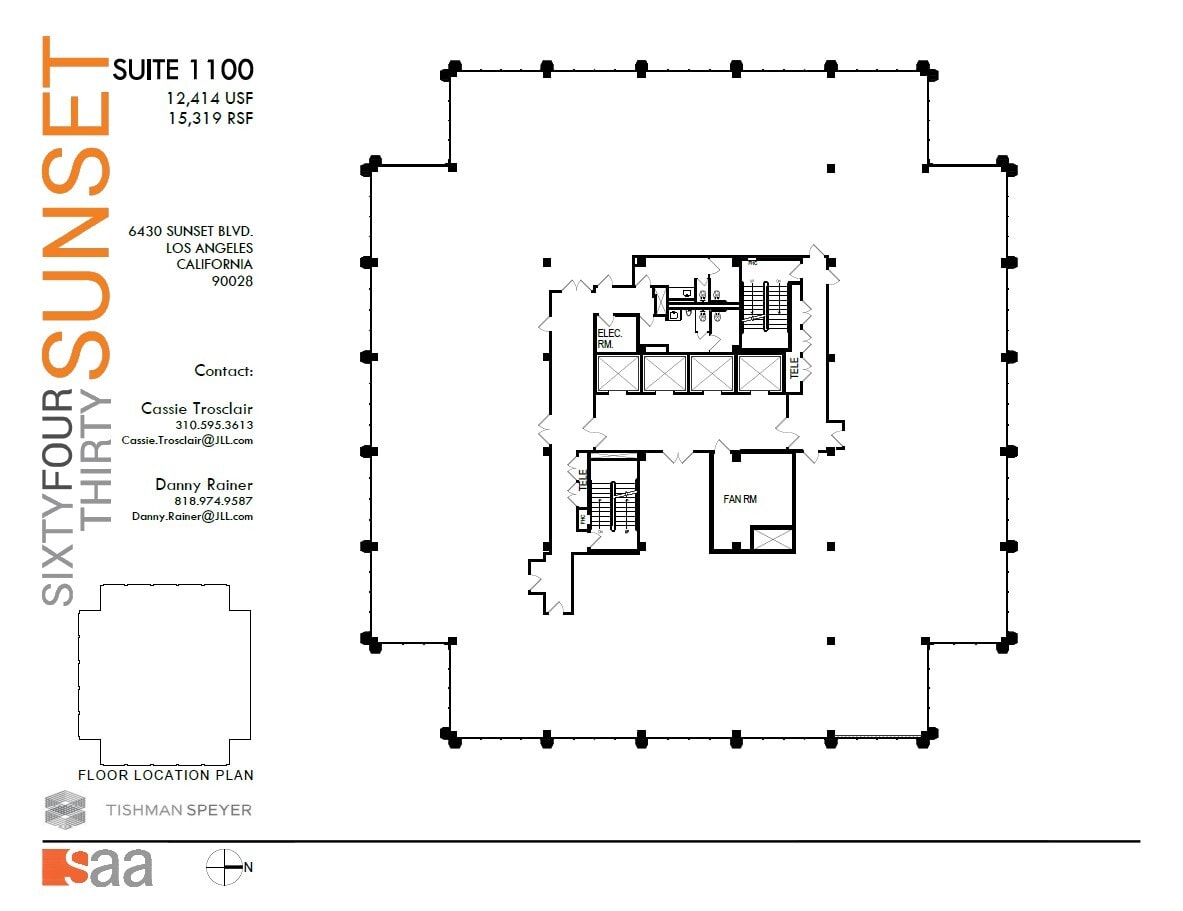 6430 W Sunset Blvd, Los Angeles, CA for lease Floor Plan- Image 1 of 1