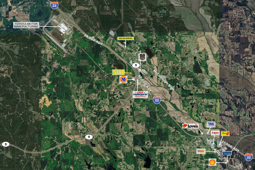 I-22 & SR 9, Belden, MS à vendre - Photo du bâtiment - Image 2 de 2