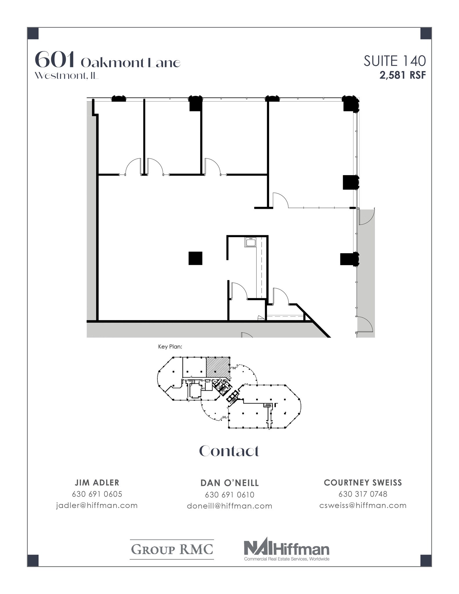 601 Oakmont Ln, Westmont, IL for lease Floor Plan- Image 1 of 2