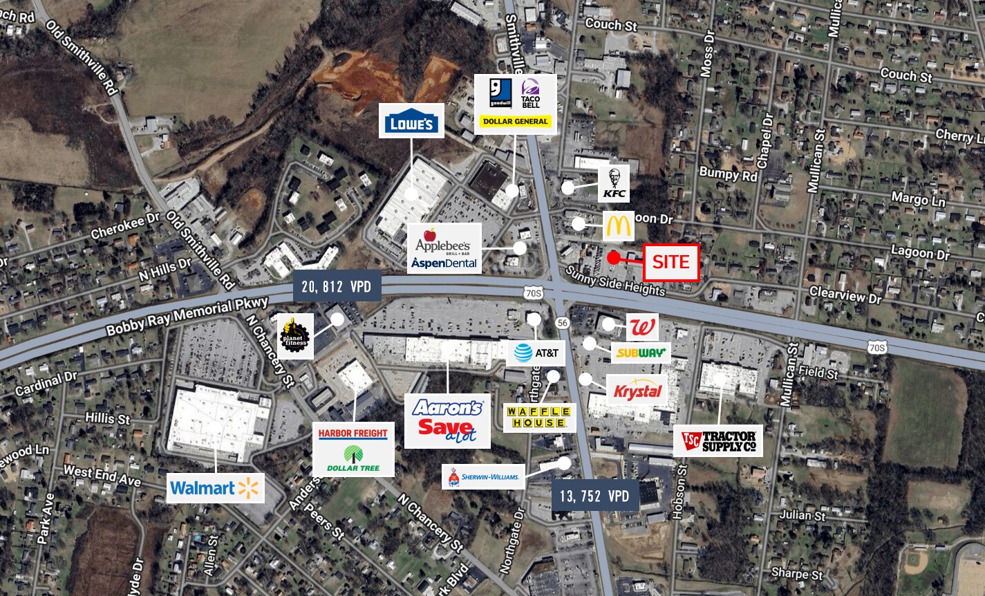 548 Sunnyside Hts, McMinnville, TN à vendre Aérien- Image 1 de 1