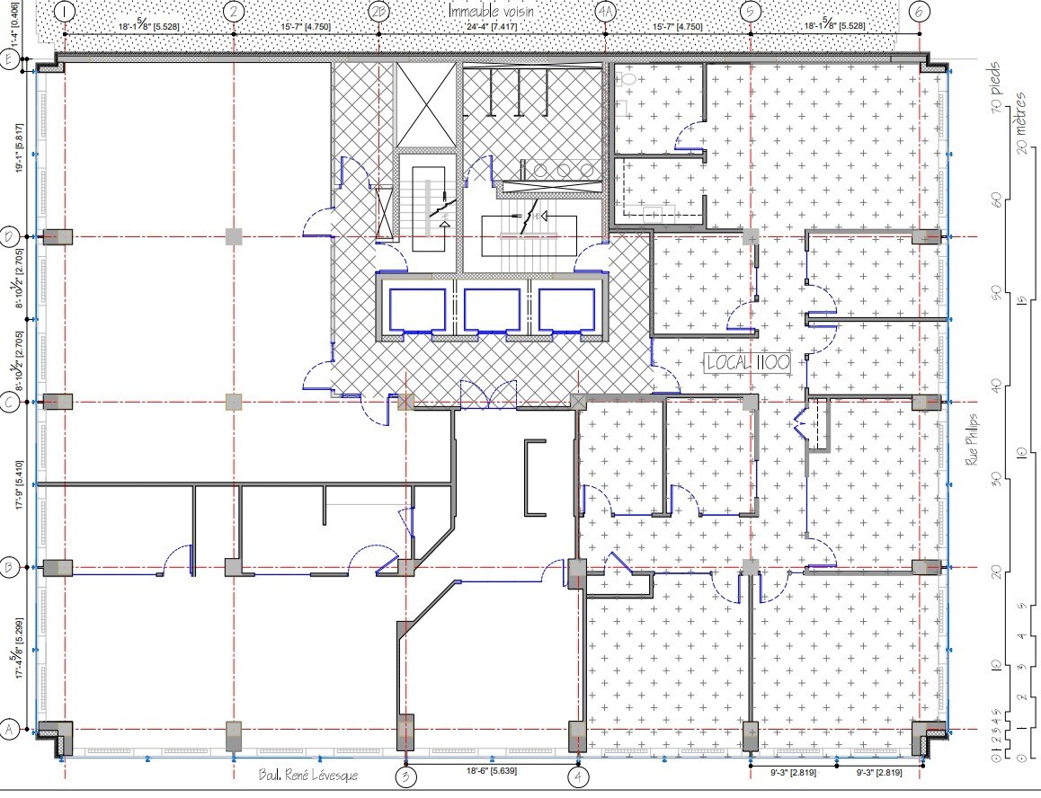 615 Boul René-Lévesque O, Montréal, QC à louer Plan d’étage- Image 1 de 1