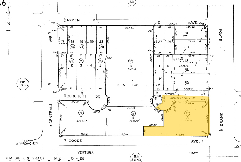 701 N Brand Blvd, Glendale, CA for sale Plat Map- Image 1 of 2