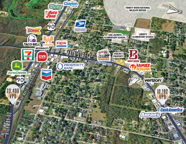 915-929 Main St, Liberty, TX à louer - Aérien - Image 3 de 6