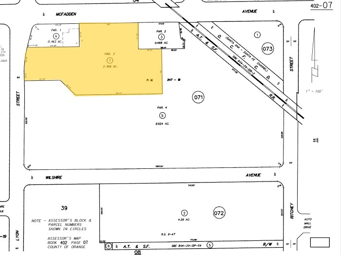 1714 E McFadden Ave, Santa Ana, CA à louer - Plan cadastral - Image 2 de 12