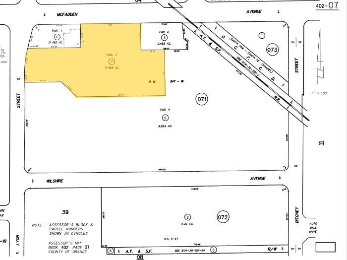 1714 E McFadden Ave, Santa Ana, CA for lease - Plat Map - Image 2 of 12