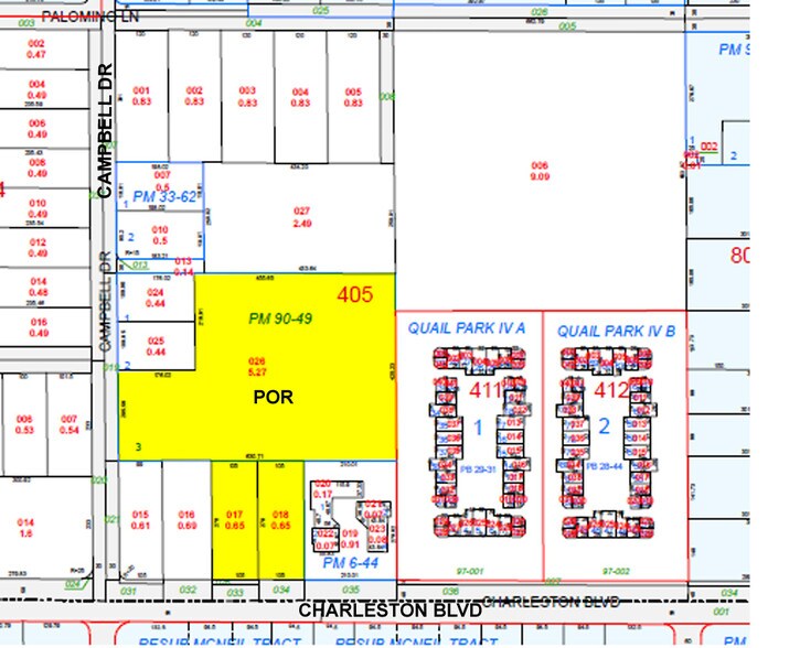 3016 W Charleston Blvd, Las Vegas, NV à louer - Plan cadastral - Image 3 de 9