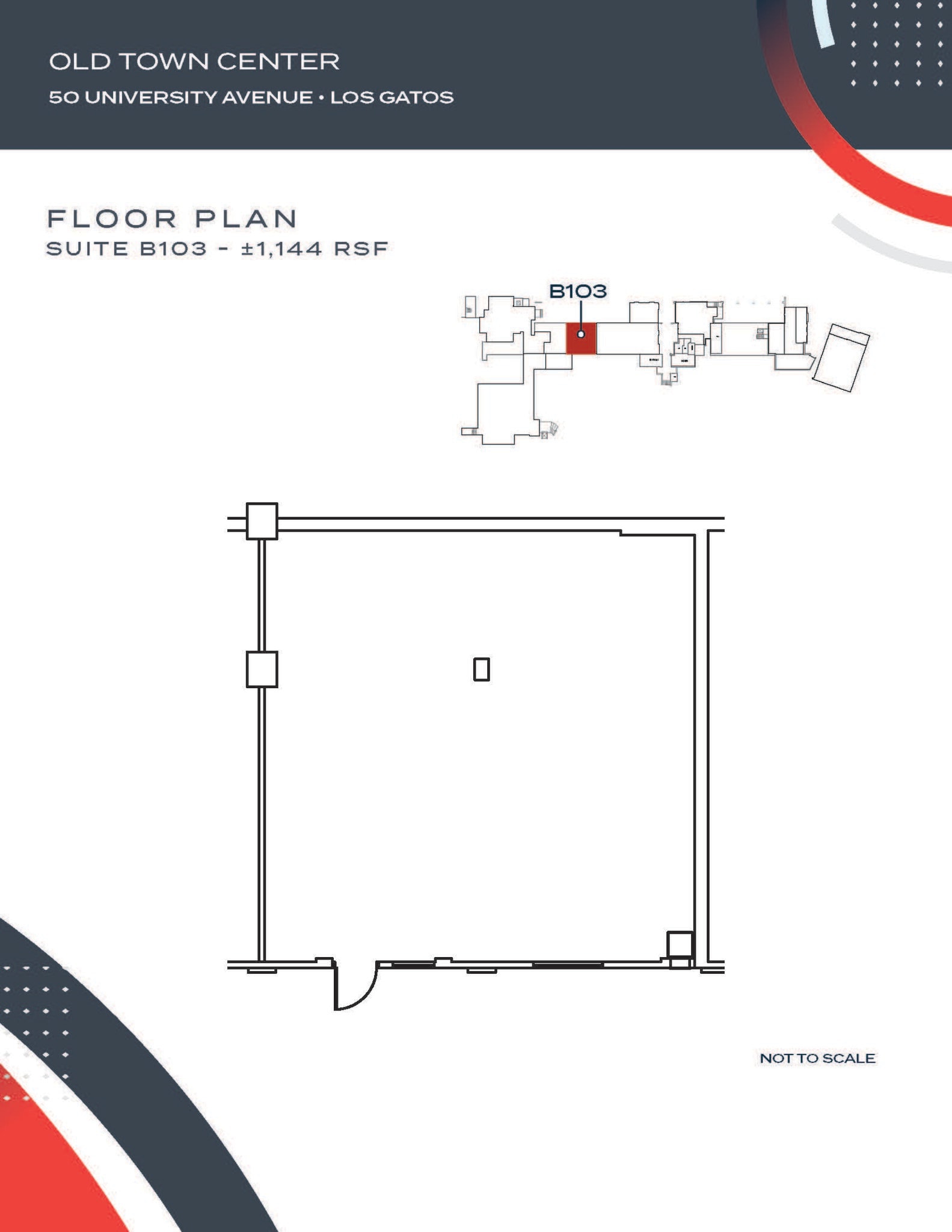 23-50 University Ave, Los Gatos, CA for lease Floor Plan- Image 1 of 1