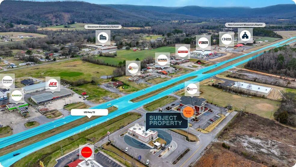 43137 US Highway 72, Stevenson, AL for sale - Aerial - Image 2 of 2