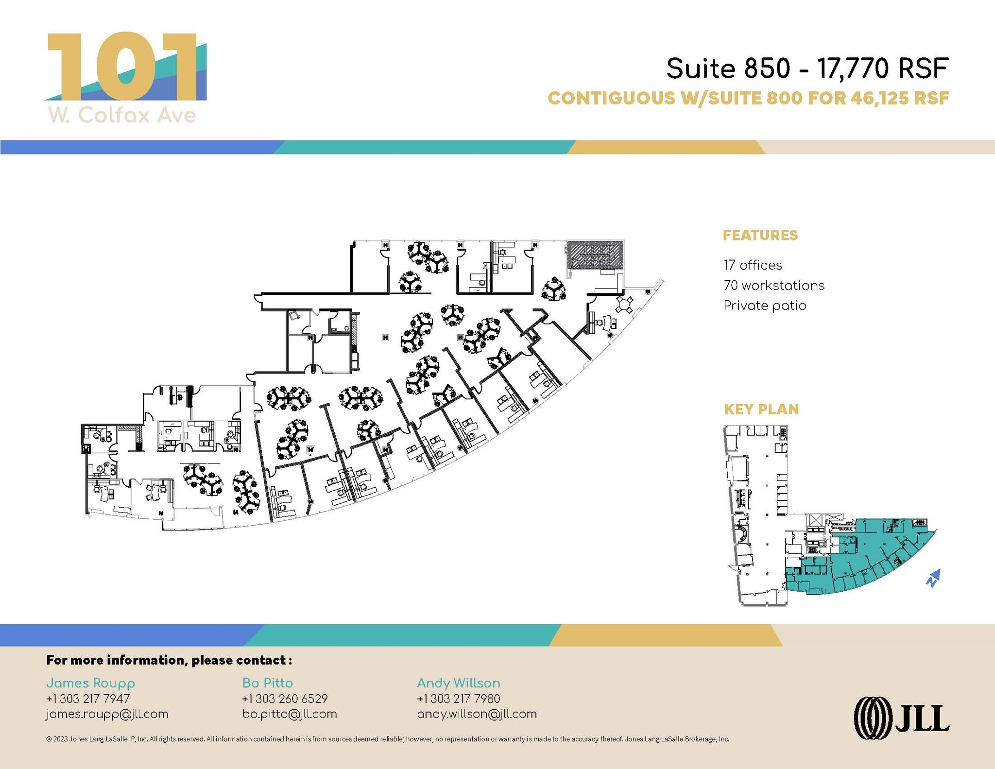 101 W Colfax Ave, Denver, CO à louer Plan d’étage- Image 1 de 1