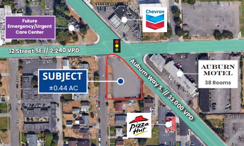 1201 Auburn Way S, Auburn, WA à vendre Aérien- Image 1 de 2