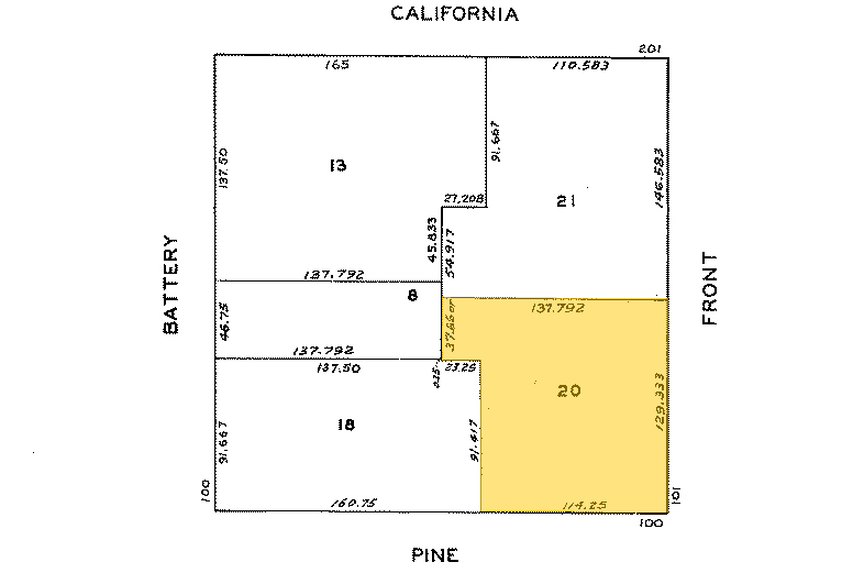 100 Pine St, San Francisco, CA à louer - Plan cadastral - Image 2 de 4