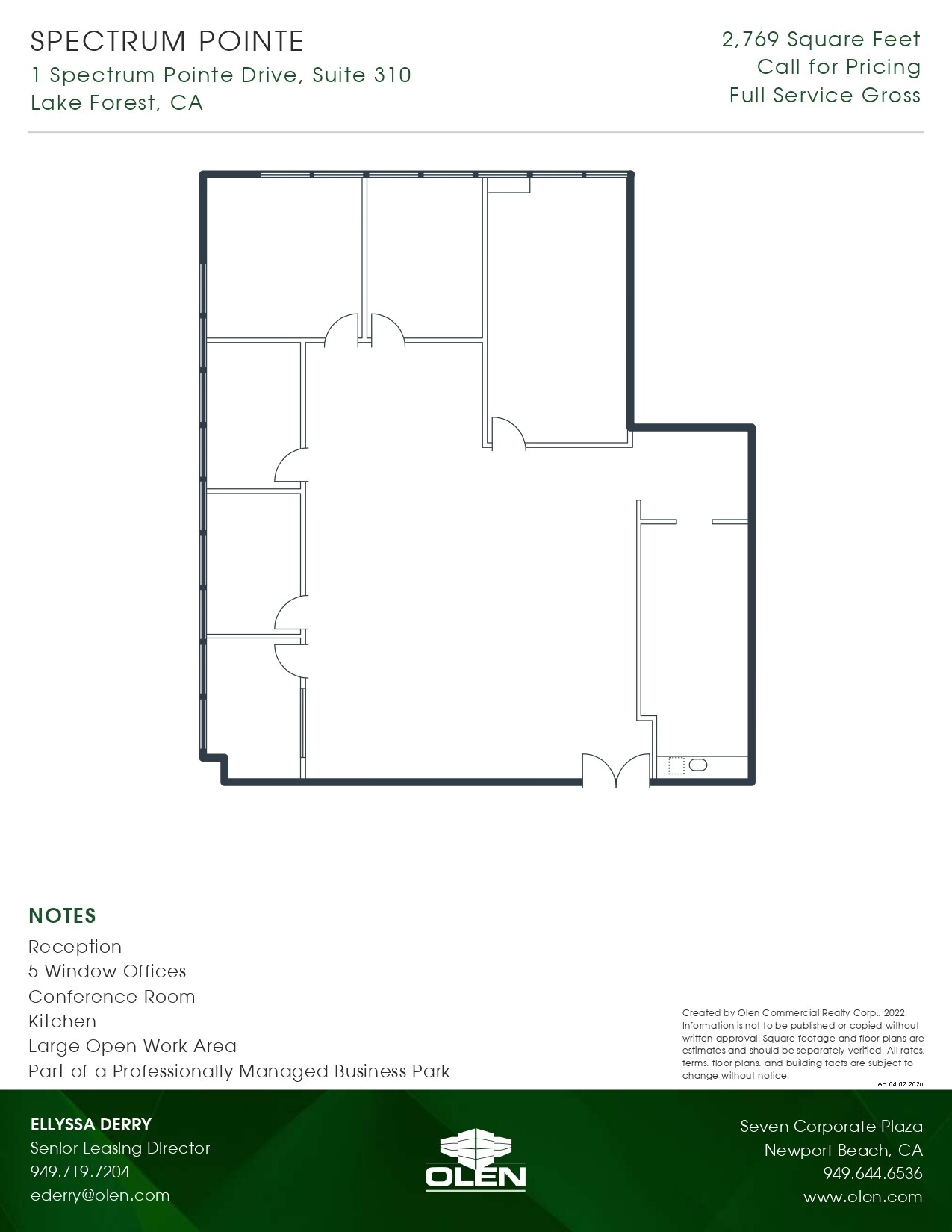 1 Spectrum Pointe Dr, Lake Forest, CA à louer Plan d’étage- Image 1 de 1