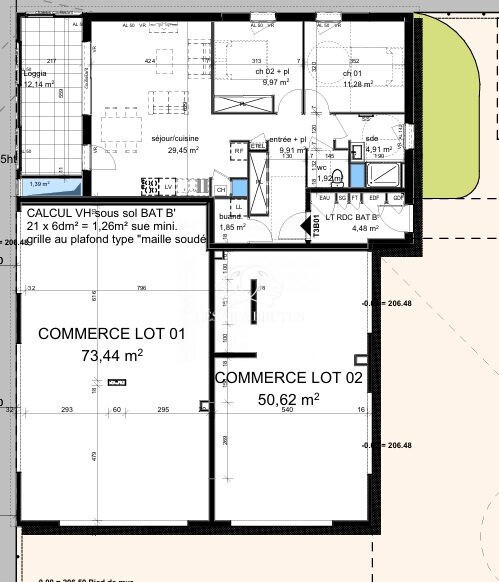 Retail in Pusignan for lease - Floor Plan - Image 3 of 4