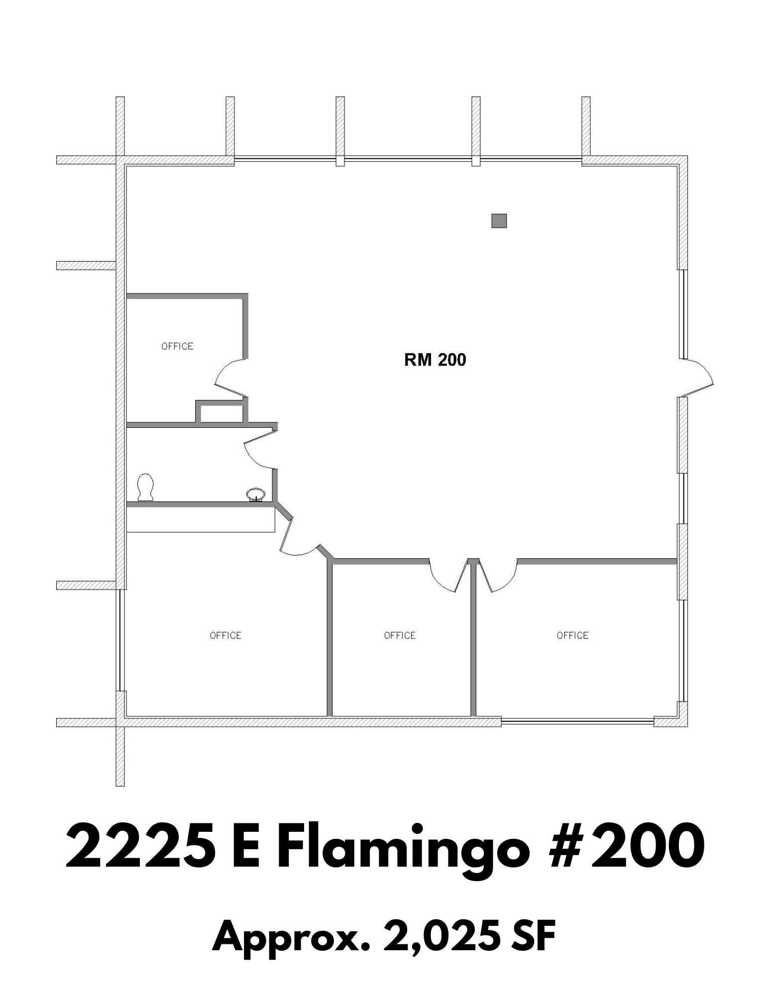 2225 E Flamingo Rd, Las Vegas, NV for lease Floor Plan- Image 1 of 2