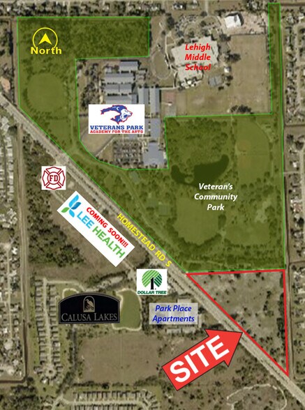 155 Homestead Rd S, Lehigh Acres, FL à vendre - Aérien - Image 1 de 2