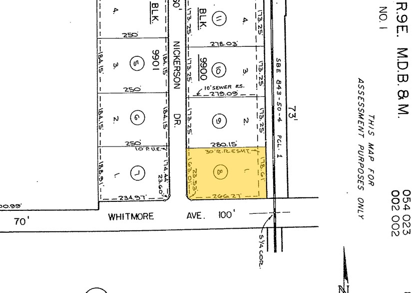 Whitmore Ave, Ceres, CA for sale - Plat Map - Image 2 of 2