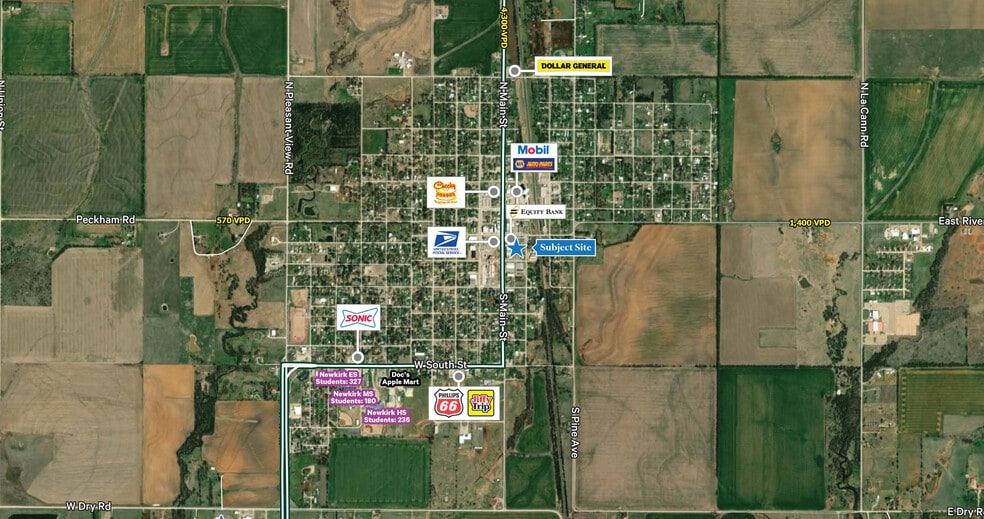 110 S Main St, Newkirk, OK for sale - Aerial - Image 2 of 2