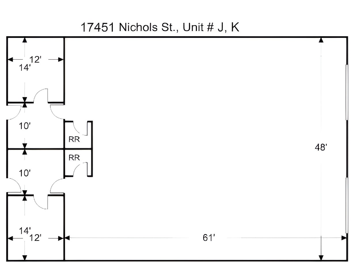 7611 Slater Ave, Huntington Beach, CA à louer Plan d’étage- Image 1 de 6