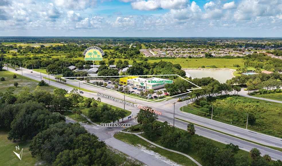 120 Homestead Rd S, Lehigh Acres, FL for lease - Aerial - Image 2 of 7