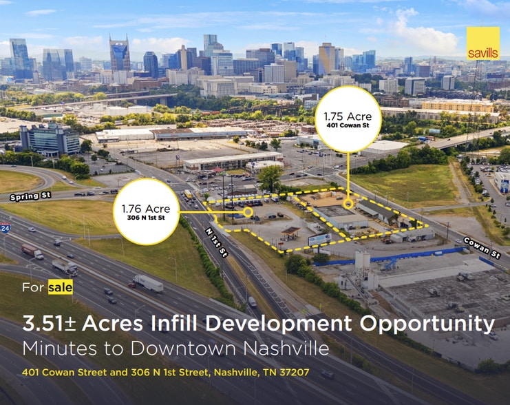 401 Cowan Street, Nashville, TN à vendre - Aérien - Image 2 de 3