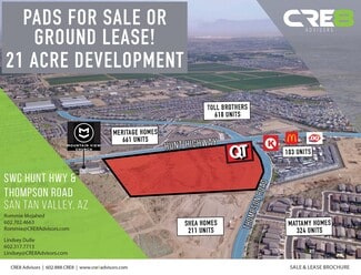 Plus de détails pour SW Hunt Hwy & Thompson Rd, San Tan Valley, AZ - Terrain à vendre
