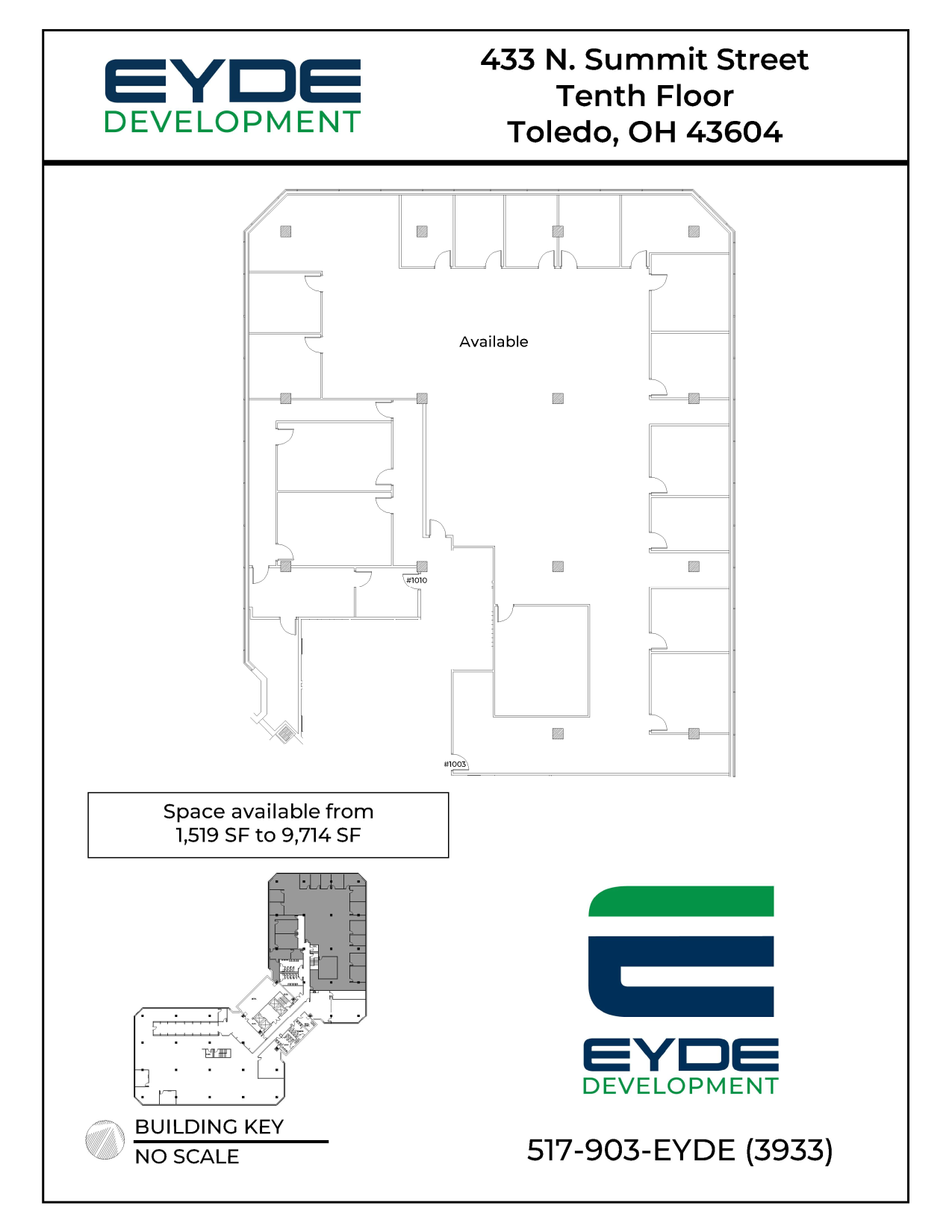 433 N Summit St, Toledo, OH à louer Plan d  tage- Image 1 de 1