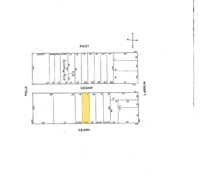 950 Geary St, San Francisco, CA for sale - Plat Map - Image 2 of 7