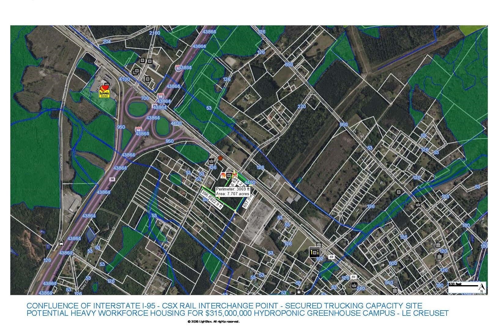 Intermodal Interchange Site - I-95 & CSX Rail Centric by 1 Minute - Workforce Housing, Yemassee, SC à vendre Photo principale- Image 1 de 12