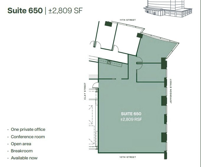 555 12th St, Oakland, CA for lease Floor Plan- Image 1 of 1