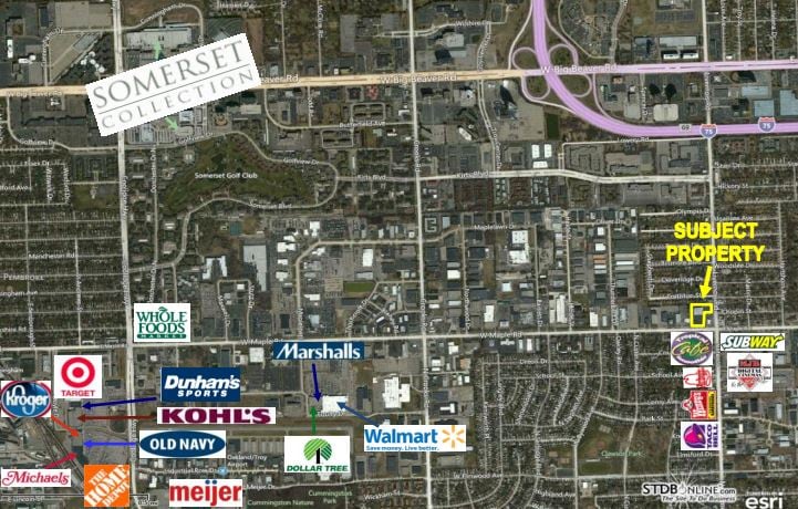 72-88 W Maple Rd, Troy, MI for lease - Aerial - Image 2 of 9