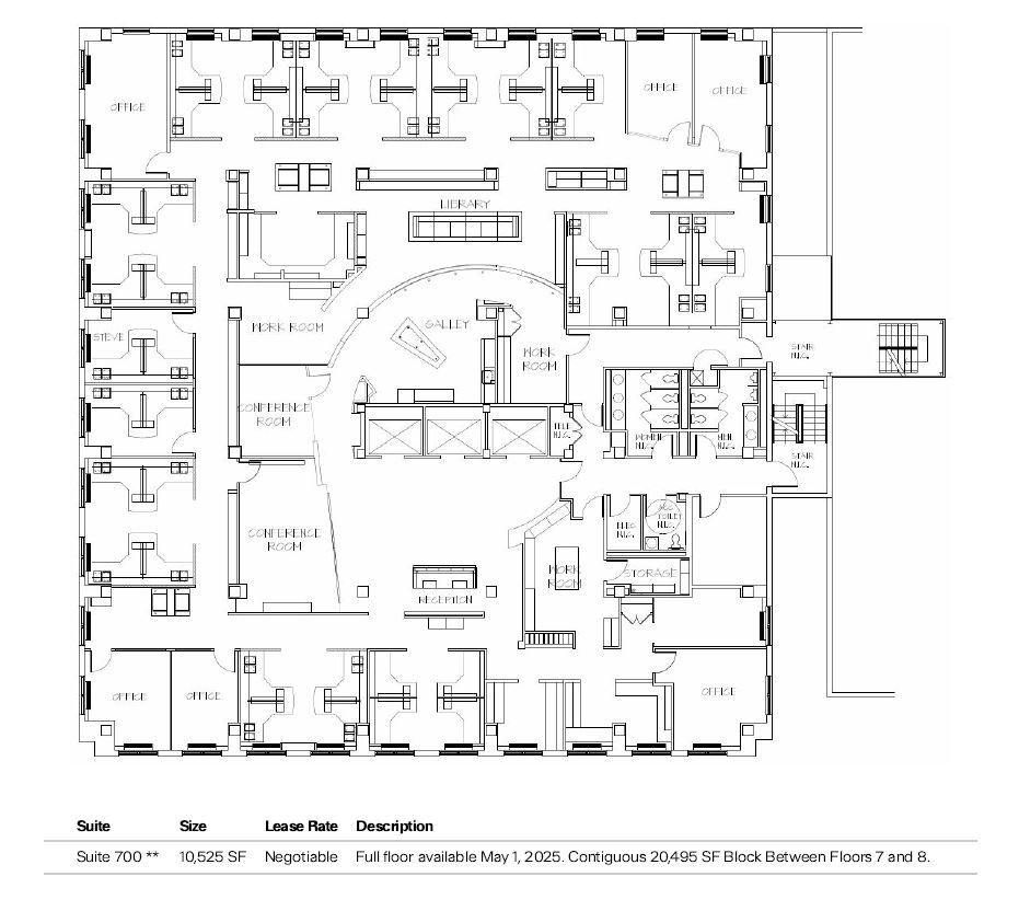 7735 Old Georgetown Rd, Bethesda, MD à louer Plan d  tage- Image 1 de 1