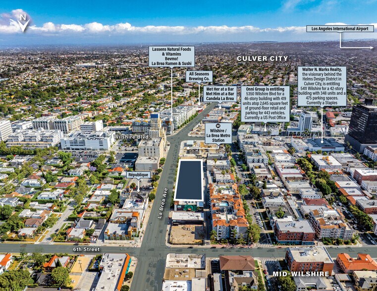 623-665 S La Brea, Los Angeles, CA à vendre - Aérien - Image 2 de 10