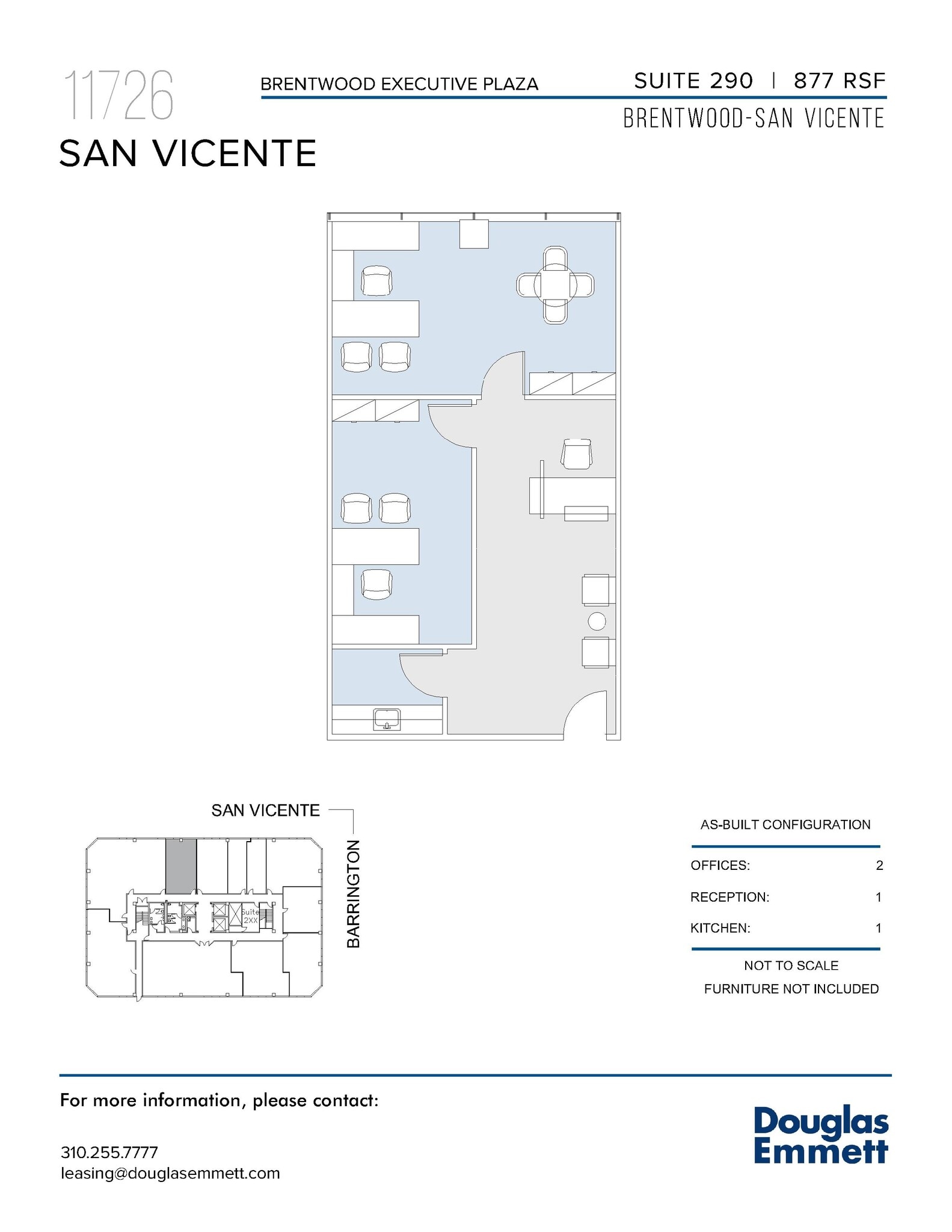 11726 San Vicente Blvd, Los Angeles, CA à louer Plan d’étage- Image 1 de 1