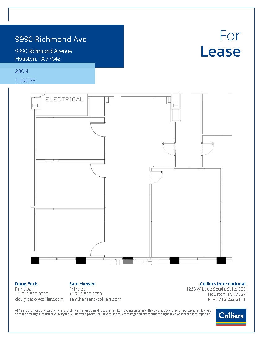 9990 Richmond Ave, Houston, TX à louer Plan d’étage- Image 1 de 1